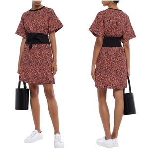 Rebecca Minkoff Marta Floral-print Cotton-jersey Mini Dress Tomato Red